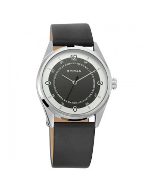 Ttian Workwear Watch with White Dial & Leather Strap 1729SL04