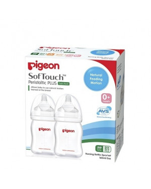Pigeon Peristaltic Plus PP Bottle 160ml (SS Size) Twin Pack