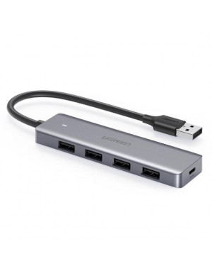 UGREEN 4-Port USB 3.0 Hub + Powered by Micro USB, Metal Plated Shell, Ultra Slim -50985