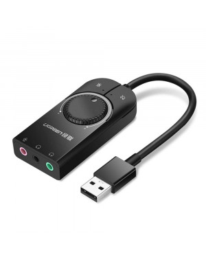 Ugreen USB Audio Adapter External Stereo Sound Card 3.5mm Headphone Mic