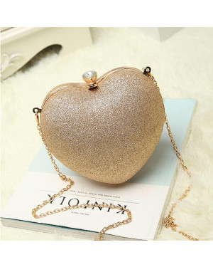 Unique Shiny Clutch Heart Shape Heart Pearl Bag for Women 41001909