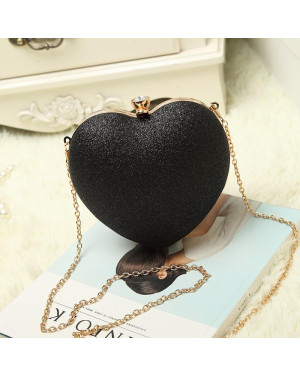 Unique Shiny Clutch Heart Shape Heart Pearl Bag for Women 41001911