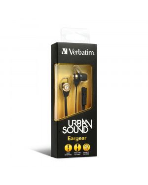 Verbatim 66120 Urban Sound Eargear (1.2 meter, Gold Plated , Sensitivity: 100dB, Drivers: 9mm )
