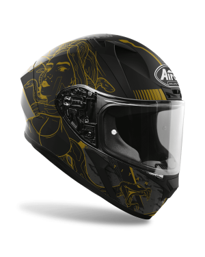 Airoh Valor Titan Matt Black/ Gold Full Face Motorcycle Helmet
