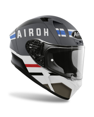 Airoh Full Face Helmet Matte White Grey Valor Craft
