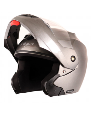 Vega Crux Dx Motorbike Helmet (Silver)