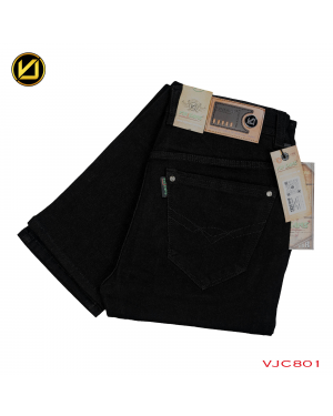 VIRJEANS (VJC801) Regular Fit Denim Jeans Pant For Men- Jet Black