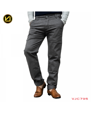 VIRJEANS (VJC778) Stretchable Cotton Chinos Pant For Men – Grey