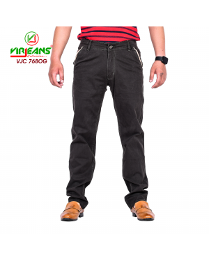 VIRJEANS (VJC744) Stretchable Dotted Chinos Pant For Men - Olive Green