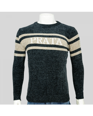 VIRJEANS (VJC213) Round Neck Heavy Sweater Warm For Men Winter Season-Black