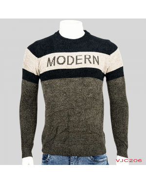 VIRJEANS (VJC206) Round Neck Sweater Warm For Men Winter Season-Green