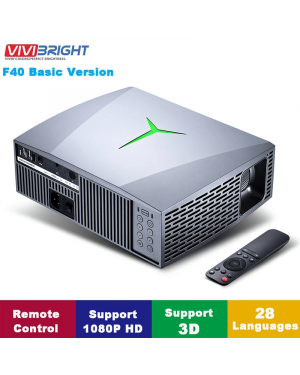 Vivibright F40 Native 1080p LED Projector 4200 Lumens 300″ Image Size 15000:1 Contrast Ratio HiFi Stereo Speaker HDMI Spdif