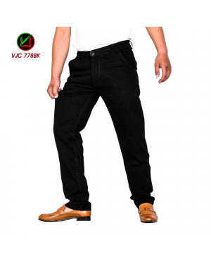 VIRJEANS (VJC744) Stretchable Dotted Chinos Pant For Men - Black