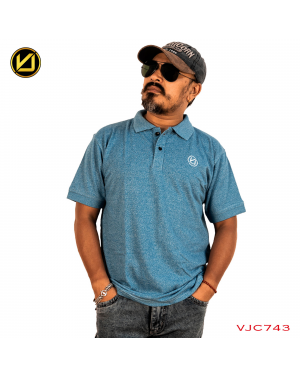 VIRJEANS (VJC743) Polo Neck T-Shirt For Men –Sky Blue