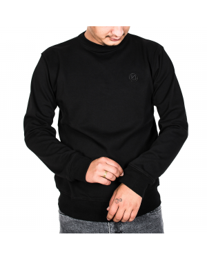 VIRJEANS (VJC786) Stylish Inner Fur Fleece Sweat Shirt For Men - Black