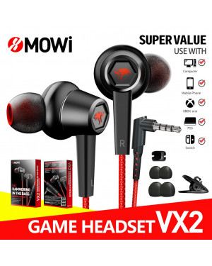 Plextone Vx2 3.5mm Gaming Earphones with Mic Deep Bass Earbuds In-Ear Headset Stereo Headphone with Microphone