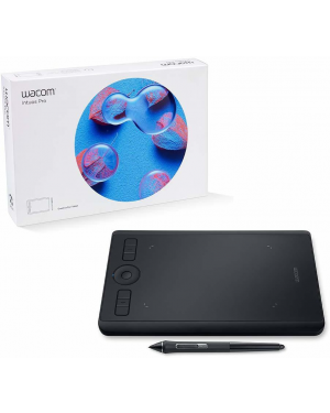 Wacom - PTH-460/KO-CX Intuos Pro S Graphic Tablet - Pro Digital Drawing 6.3 x 3.9 inch Graphics Tablet (Black, Connectivity - USB)