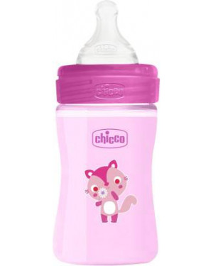 Chicco WB PP BOTTLE 150ML COL PINK SLOW 0M+ IN - 150 ml (Pink)