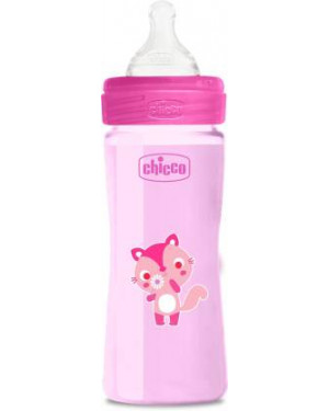 Chicco WB PP BOTTLE 250ML COL PINK MED 2M+ - 250 ml (Pink)