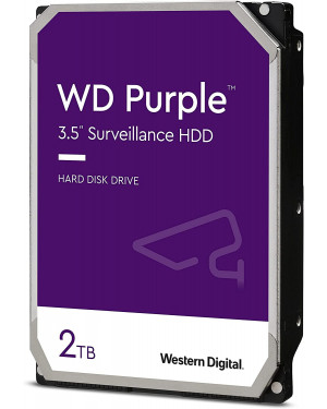 Western Digital 2TB WD Purple Surveillance Internal Hard Drive HDD - SATA 6 Gb/s, 64 MB Cache, 3.5" - WDC-PURZ-2000