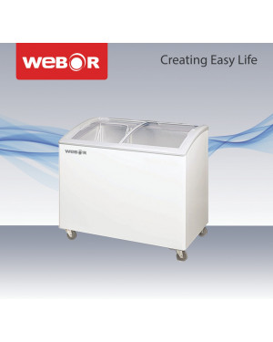Webor 258ltr Glass Top Curve Design Chest Freezer – Emgt258