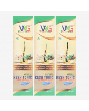 Willim Group Set Of 3 Netural Kesh Tonic Castor Garlic Hair Oil 100ml