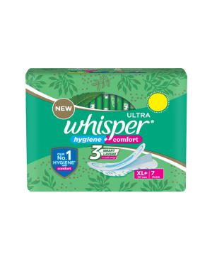 Whisper Ultra Clean Sanitary Pads XL+ 7s