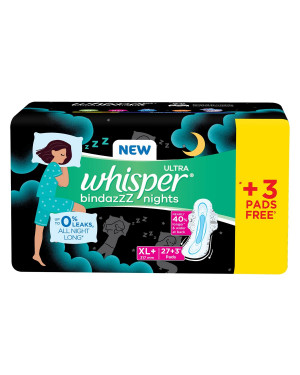 Whispers Bindazzz Nights Xl+ 30 Pads