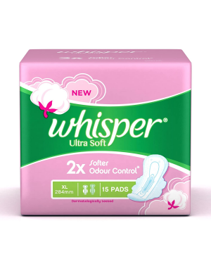 Whisper Ultra Soft Sanitary Pads XL 15's