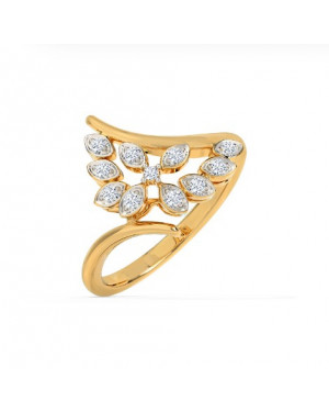 White feather's Brilliant Petals Diamond Ring for Women
