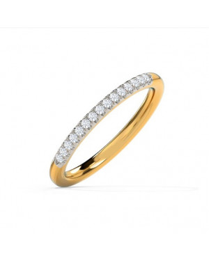 White Feathers Glistening Classic Diamond Band for women