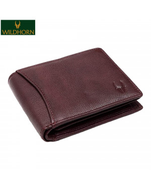 WildHorn Nepal Bombay Brown Genuine Leather RFID Protected Wallet For Men-WH1173
