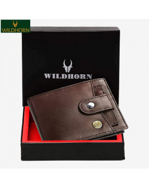 WildHorn Nepal Genuine Leather RFID Protected Wallet with cardholder for Men (WH 937 Brown)
