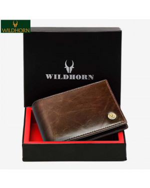 Wildhorn Nepal Rfid Protected 100 % Genuine Leather Wallet For Men(wh 2052 Crunch Brown)