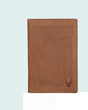 WILDHORN Nepal 100% Genuine Leather RFID Protected Passport Holder Cover Case (WH 1223A TAN Hunter)