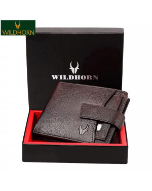 WildHorn Nepal® RFID Protected Genuine Leather Wallet with cardholder for Men (WH 2066A Maroon)
