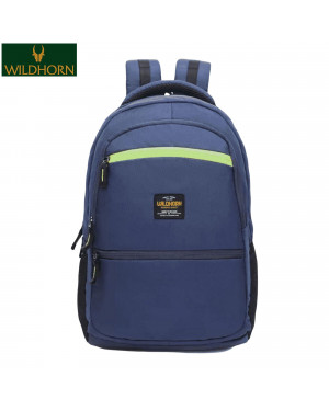 WILDHORN Nepal Unisex Laptop Backpack, Extra Large 30 L Travel Backpack for upto 17 in laptop with Multi Zip Compartment, Business College Bookbags (BP 022 Navy Blue)