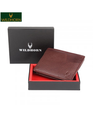 Wildhorn Nepal Rfid Protected Reddish Brown Genuine Leather Wallet (Wh 2016 Bb)