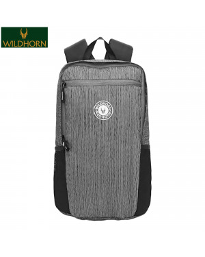 WILDHORN Nepal 19L Water Resistant Backpack for Unisex for School (BP015 Grey & Black)