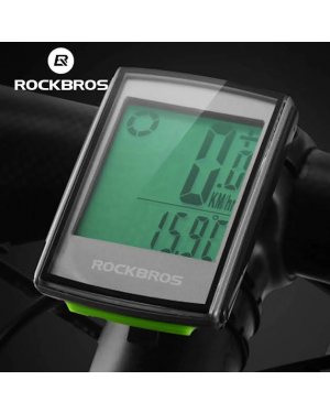 Laughing Buddha - Rockbros Bc18-L21 2.2in 18 Functions Wireless Bike Computer Waterproof Lcd Cycling Speedometer Odometer Mtb Accessories