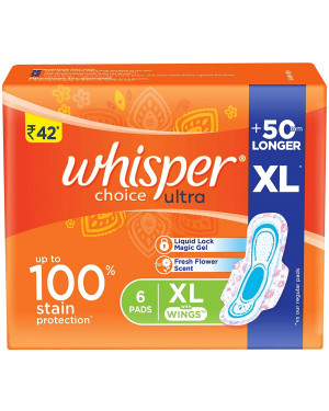Whisper Sanitary Pads Ultra Choice XL 6S