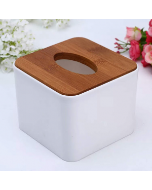 Laughing Buddha - Wooden Cover Tissue/Napkin Box