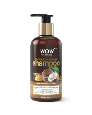 WOW Skin Science Coconut Milk Shampoo For Hair Fall/Strength/Damage/Thinning - 300ml
