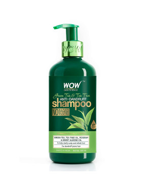 WOW Skin Science Green Tea & Tea Tree Anti-Dandruff Shampoo (300ml)
