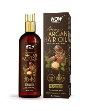 WOW Skin Science Moroccan Argan Hair Oil - with Comb