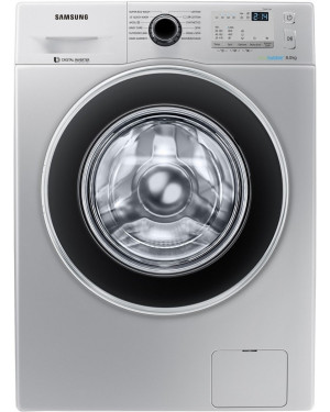 Samsung Fully Automatic Front Loading Washing Machine With Bubble Technology Silver WW80J4213GS - 8 Kg 