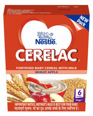 Nestle Cerelac Stage1 Fortified Baby Cereal Wheat Apple