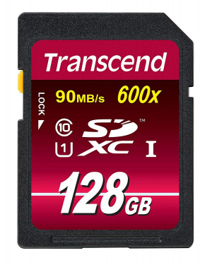 Transcend 128GB SDXC Class 10 UHS-1 Flash Memory Card Up to 90MB/s
