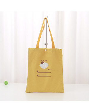 Ximi Simple Canvas Tote Bag (Yellow)