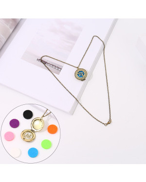 Ximi Vogue Life Aromatherapy necklace with 7-color cotton zodiac (Virgo)